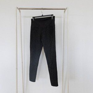 Zella Black Moto Ribbed High Waist Ankle Leggings - Medium